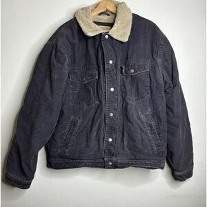 Vintage Y2K American Eagle Sherpa Lined Jacket Men’s Size XL Gray